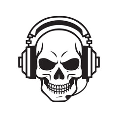 Vintage style skull illustration