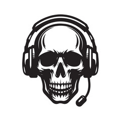 Vintage style skull illustration