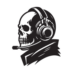 Vintage style skull illustration