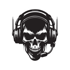 Vintage style skull illustration