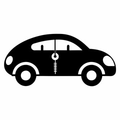 Zip Car Black silhouette