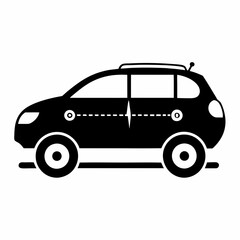 Zip Car Black silhouette