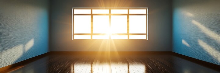 empty white room wall with shadow and light from windows, white interior background
