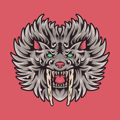 Hand Drawing Tiger Logo Mascot Illustration