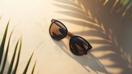 Product Photography of Sunglasses on Simple Background