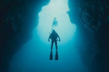 scuba diver in the underwater