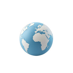 Fototapeta premium A highly detailed globe highlighting the continents and oceans, perfect for educational, environmental, and travel-themed projects. transparent background