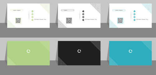 Creative professional stylish business card, Modern and elegant visiting card, Double-sided luxury business card, Editable vector business card with simple design, White and black color business card
