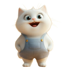 cat isolated on white