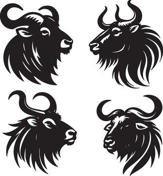 Gnu head silhouette victor