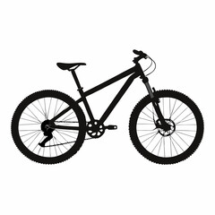Obraz premium Mountain bike Black silhouette