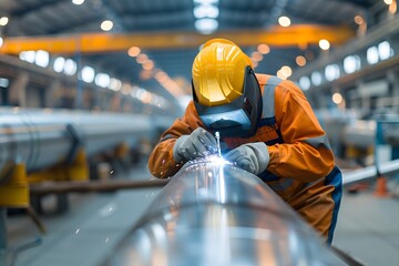 Engineers Working on Pressure Vessels and Pipes, Industrial Maintenance and Engineering Solutions