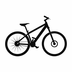 Fototapeta premium Mountain bike Black silhouette