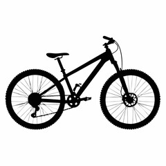 Mountain bike Black silhouette