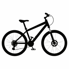 Fototapeta premium Mountain bike Black silhouette