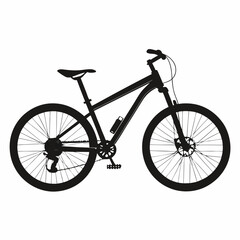 Mountain bike Black silhouette