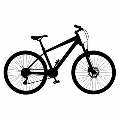 Fototapeta premium Mountain bike Black silhouette