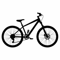 Obraz premium Mountain bike Black silhouette