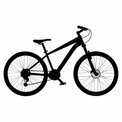 Fototapeta premium Mountain bike Black silhouette