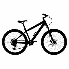 Fototapeta premium Mountain bike Black silhouette