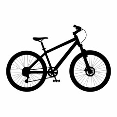 Fototapeta premium Mountain bike Black silhouette
