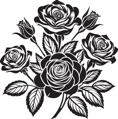 rose vector art illustration with a white background