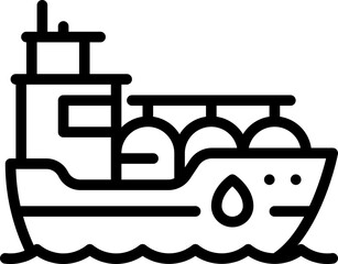 Oil tanker icon