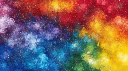 Fototapeta premium Vibrant cosmic colors in abstract space galaxy