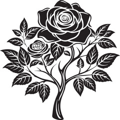 rose vector art illustration with a white background