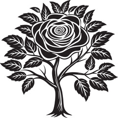 rose vector art illustration with a white background