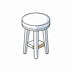 White Background Vector Design for Stool