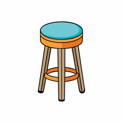 White Background Vector Design for Stool