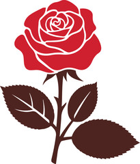 rose vector art illustration with a white background