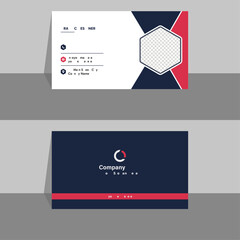 Creative and Clean professional business card, Editable luxury business card, Flat design vector visiting card, Beautiful visiting card. Modern and creative business card, White and blue color .