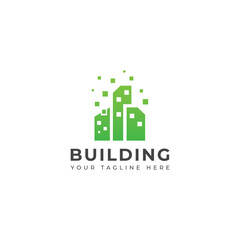 Fototapeta premium Creative Tech building logo design