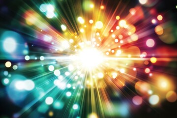 Fototapeta premium Vibrant abstract light explosion background