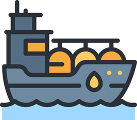 Oil tanker icon