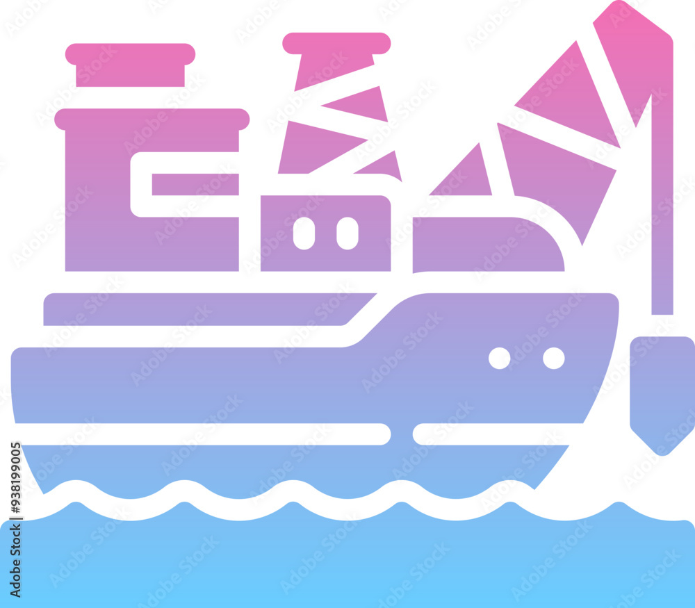 Poster Oil tanker icon