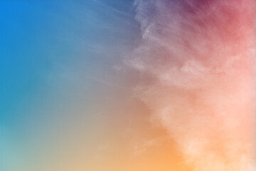 Pink sky background with clouds