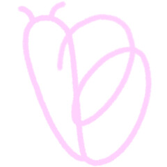 pastel pink butterfly contour lines