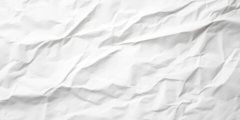 Obraz premium Crumpled white paper texture with subtle shadows and highlights in natural light