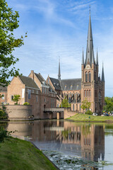 Obraz premium Woerden Castle and Church vertical