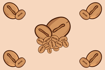 Simple patern vegetable seeds vector background.