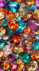 Fototapeta premium Colorful Gemstones and Gold.
