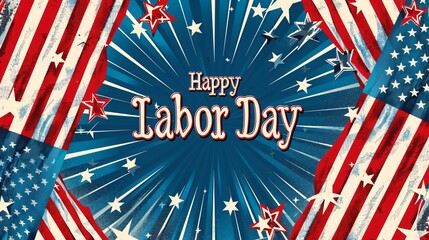 Happy Labor Day text background