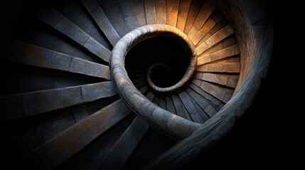 Fototapeta premium Spiral Stone Staircase