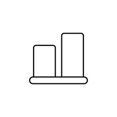 Align Bottom icon design with white background stock illustration