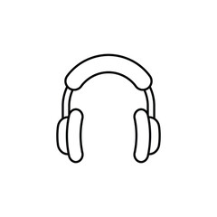 Headphone icon design with white background stock illustration