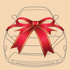 Wholesale Red giant car ribbon for Wrapping and Decorating