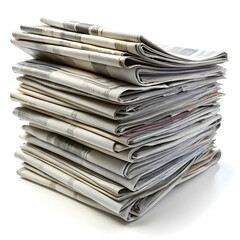news papers on white background